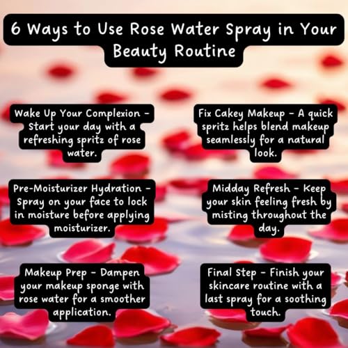 Image of Pure Rose Water (Gulab Jal) 200ml - 100% Natural Steam Distilled Face Toner, Hydrating Mist for Acne, Pore Tightening & Glowing Skin | Alcohol-Free Ayurvedic Spray Gulab Jal Face Spray for Refreshing Hydration, Makeup Setter, Sunburn Soother & Even Skin Tone
