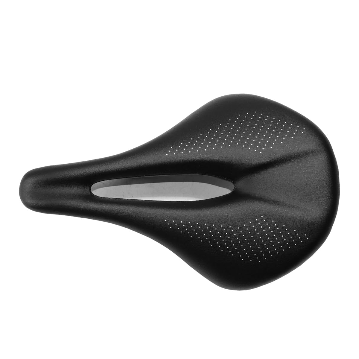 Teron Sillín de bicicleta de fibra de carbono, 143 x 240 mm, cómodo cojín hueco para bicicleta de montaña y carretera, color negro