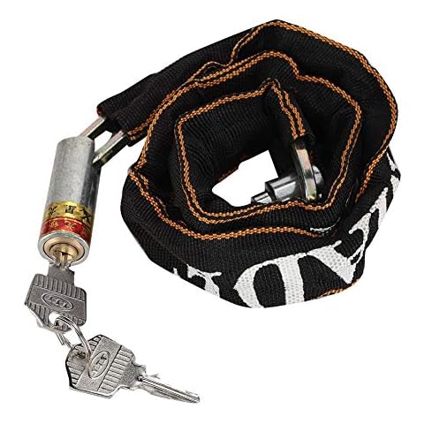 Jimfoty Motorcycle Chain Locks, Bike Lock Mobility Scooter Chain Lock Wheelchair Lock Integrated Bicycle Lock Ideal for Motorcycle/Motorbike/Mobility Scooter(30.5inch) Cover