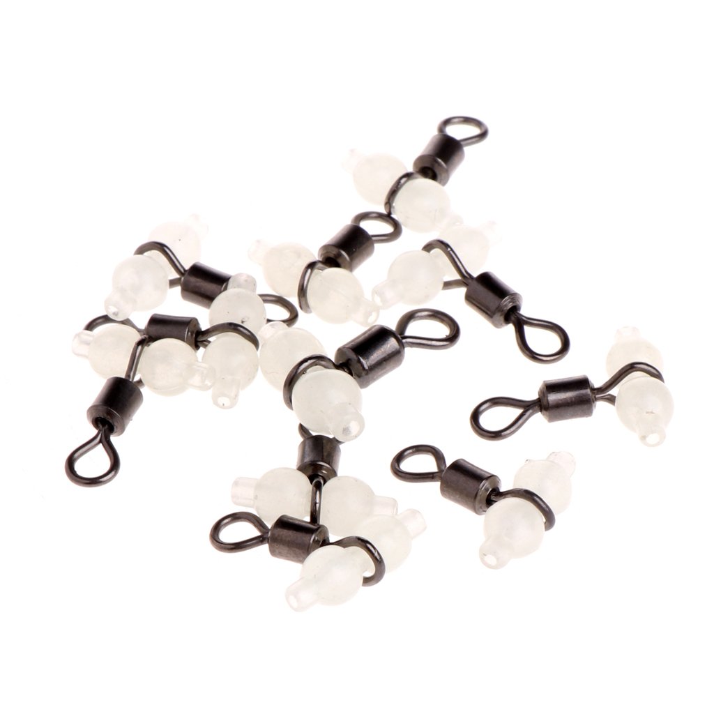 Bhfyob As Shown In Pictures 10Pcs 3 Way Fishing Rolling Swivels Connector Sea Tackle Hook Connector