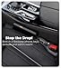 Yicplu Car Seat Gap Filler, 2-Pack No Drop Seat Guard Universal Fit Car Seat Gap Plug Anti-Drop with Storage, Fill The Gap Between Seat and Console, Auto Accessories for SUV Truck Sedan