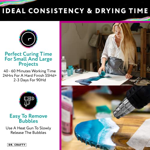 Dr. Crafty EPOXY-1-GAL Dr Crafty Clear Epoxy Resin - Table Top Epoxy Resin Kit - Clear Epoxy Resin For Resin Molds, Table Top, Art Resin, Craft, Jewelry Casting, Diy, Tumblers & Wood thumb #5