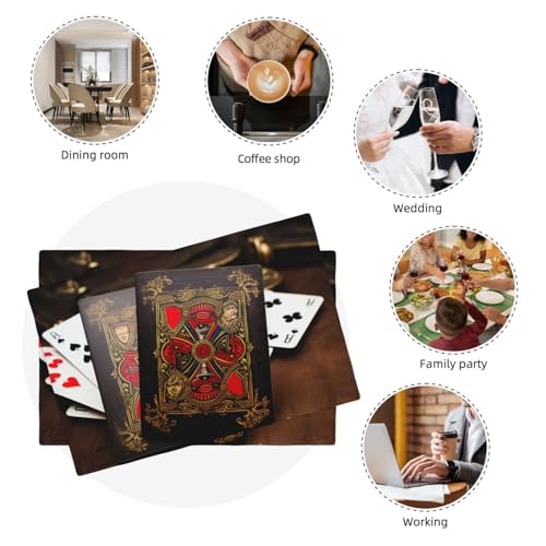 Sets de table en lin synthétique résistant à la chaleur lavables pour table de cuisine