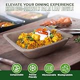 Teevo Palm Leaf Bowls x 25, Disposable Bowls for Parties, Strong 5" Square Party Bowls, Outdoor Tableware for Garden, BBQ, Camping, Picnic, Natural & Sustainable, Reusable, Eco Friendly, Compostable - Image 3
