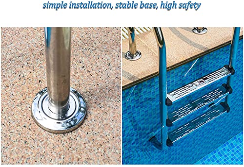 Escalera para piscina de acero inoxidable con 3 peldaños miniatura 4