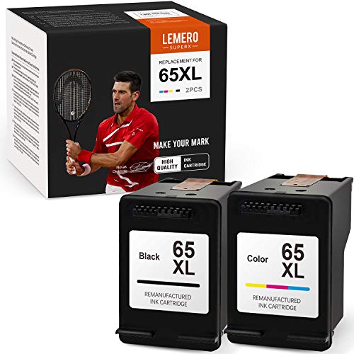 LemeroSuperx Remanufactured Ink Cartridges Replacement for HP 65 65XL Work for DeskJet 3752 3755 2640 3720 3722 3758 1512 Envy 4502 4501 5010 5020 5055 (Black Tri-Color, 2 Pack) LemeroSuperx Remanufactured Ink Cartridges Replacement for HP 65 65XL Work for DeskJet 3752 3755 2640 3720 3722 3758 1512 Envy 4502 4501 5010 5020 5055 (Black Tri-Color, 2 Pack)