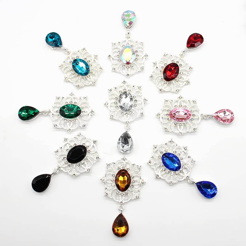 Bottoni Gioiello Tondi Con Strass E Pietra Centrale - GIFA Accessori - 6