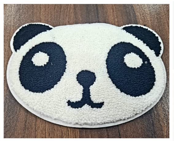 REENA Panda face Towel Patches Sew on Patches Combo for Clothes Jackets Pants Jeans Bags Stitching Black and White (Panda face Towel)