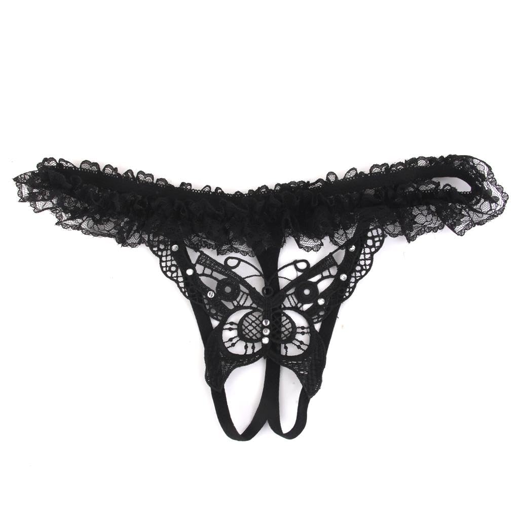 Womens Lace Butterfly Underwear Lingerie G-String Thongs Panties Multicolour-image-4