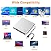 External CD DVD Drive LightScribe CD/DVD +/-RW Burner Player Writer Optical Disk Reader Portable CD DVD Drive for Laptop Mac MacBook PC Windows 11 10 Linux OS
