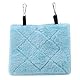 AMONIDA Hängematte, Winter warmes Bett Haustier Spielzeug weiche Plüsch Hängematte hängenden Käfig Zelt Vogel hängenden Käfig, schön und warm für Vögel(Blue, S)