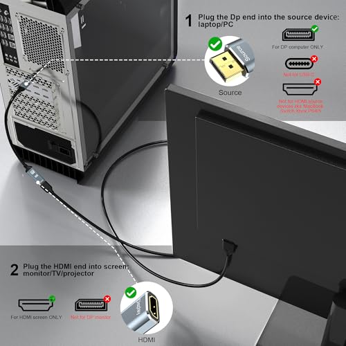 Adaptador DP a HDMI 8K para conectar tu PC gaming de alta gama al televisor del salón 6