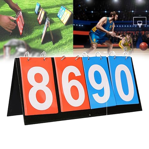 Marcador portátil plegable para deportes 4 dígitos