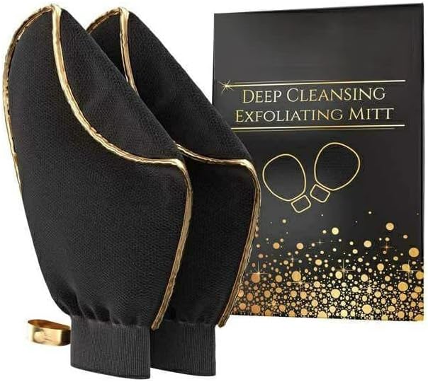 2 pcs Deep Exfoliating gloves Mitt Body Scrub, kessa hammam Glove Body Scrubber