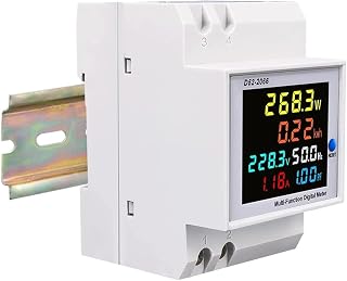 220V 380V Voltage 6IN1 AC Current Power Factor Active Energy Frequency Meter D52-2066 1Pcs(40-300V External CT)