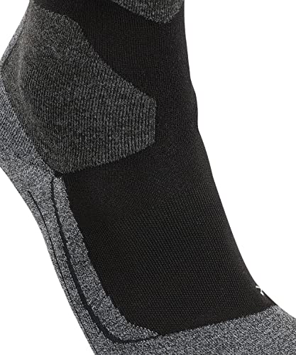 Falke Men's Sk5 Ski Socks, Silk, Knee High, Ultra Light Cushion, Breathable Quick Dry, Winter Athletic Sock, Black (Black-Lightning 3171), 12.5-13.5, 1 Pair #TOP5