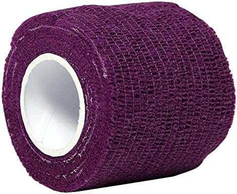 Fidowrap Self-adherent Stretch Cohesive Tape Wrap Bandage for Pets 2 Inches By 6 Yards (Pack of 12) (Purple)