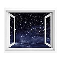 Amazon｜夜 絵画風 壁紙ポスター 風景 景色 90x60 cm 暗い空の