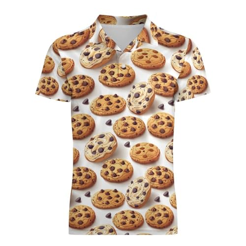 Boys' Classic Polo Shirts Short Sleeve Moisture-Wicking Golf & Tennis Shirts for Youth Teens Chocolate Cookies4
