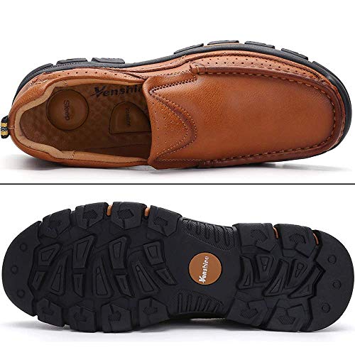 Venshine Mens Casual Slip On Loafers Shoes Walking Dress Leather Shoes4