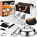 N NOBLE FAMILY 27 PCS Griddle Accessories Kit, Flat Top Grill Accessories Set for Camping, Professional Grill Spatula Set with Melting Dome, Burger Press for Outdoor BBQ Cooking