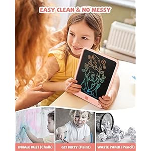 LCD Writing Tablet 10 Inch, Toys for 3 4 5 6 7 8 9 10 Year Old Boys Girls, Colorful Doodle Board Drawing Tablet, Gift for Boys Toddlers Age 3-12 Years, Memo Board, Drawing Pads with Lanyard (Pink) LCD Writing Tablet 10 Inch Toys for 3 4 5 6 7 8 9 10 Year Old Boys Girls Colorful Doodle Board Drawing Tablet Gift for Boys Toddlers Age 3 12 Years Memo Board Drawing Pads with Lanyard Pink