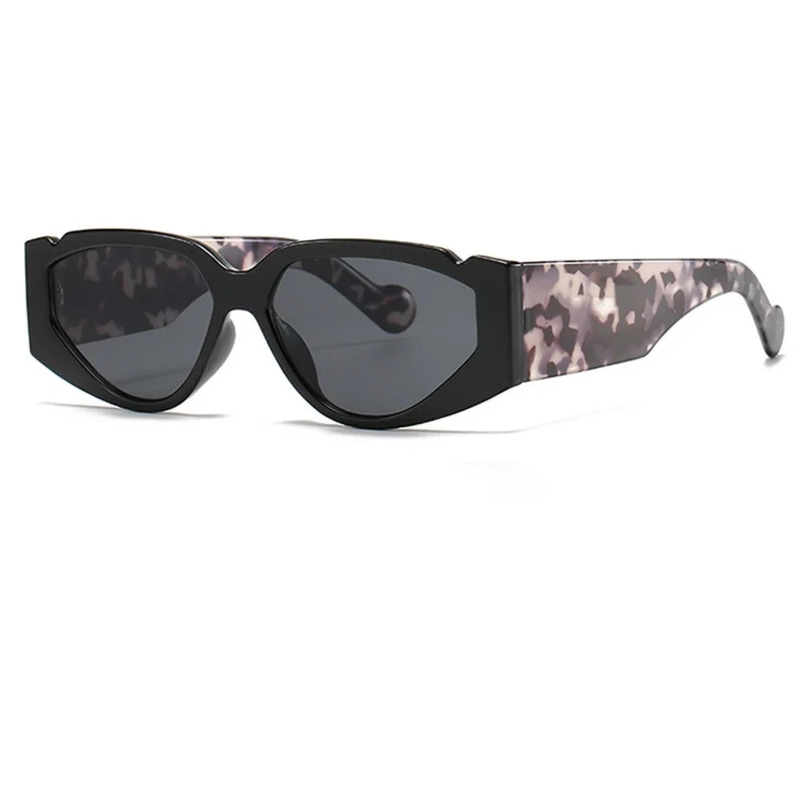 Occhiali da sole punk alla moda, da donna, vintage, a forma di occhio di gatto, da uomo, retrò, con tonalità verdi e grigie, UV400