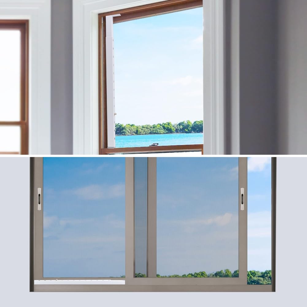 Barras de Seguridad para Ventanas Ajustables (Acero), Barras de Seguridad para Ventanas en el Interior para Evitar Robos, Topes para Ventanas de 16,3 Pulgadas