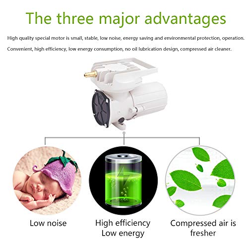 HEALiNK DC 12V 120LPM/Min 1900GPH 60W Aquarium Air Pumps Aquaculture Fish Poods Pressure Compressor Aerator