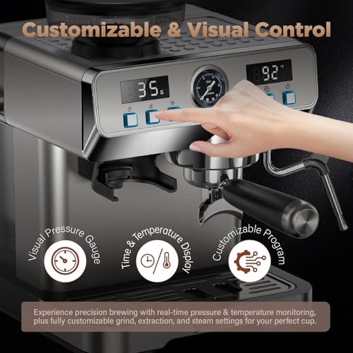 GeniCup Espresso Machine with Grinder