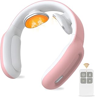 cotsoco Neck Massager, EMS Neck Acupoints Lymphvity Massage Device, Electric Pulse Neck Massager for Pain Relief, 4 Modes 15 Levels Cordless Deep Tissue Trigger Point Massager (NewVer-2022)