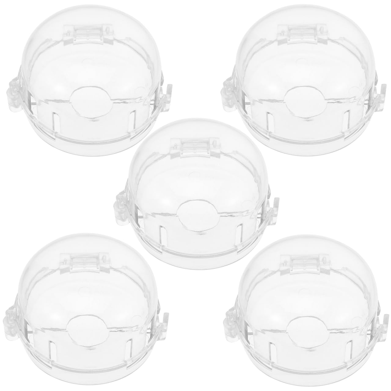 Toddmomy Gas Stove Safety Knob Covers 5 Pack Childproof Oven Control Protection Case Universal Kitchen Gas Stove Knob Covers 2.95X2.95X1.77 Inch Clear Plastic