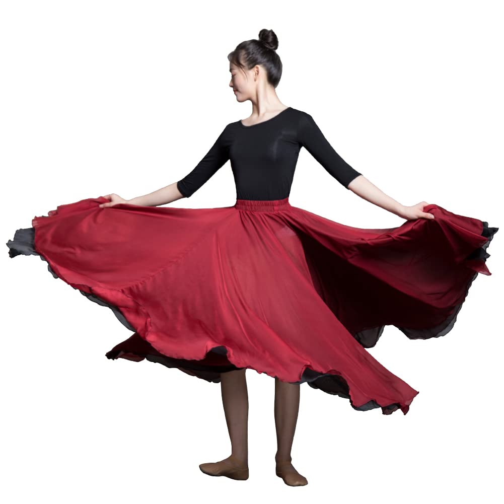 ROYAL SMEELA Jupe Longue Flamenco Jupe de Danse du Ventre Femme Jupes Danse du Ventre pour Femme Jupe Danse Orientale Jupe Flamenco Jupe Danse Ventre Sexy Costume de Danse du Ventre Jupe de Flamenco
