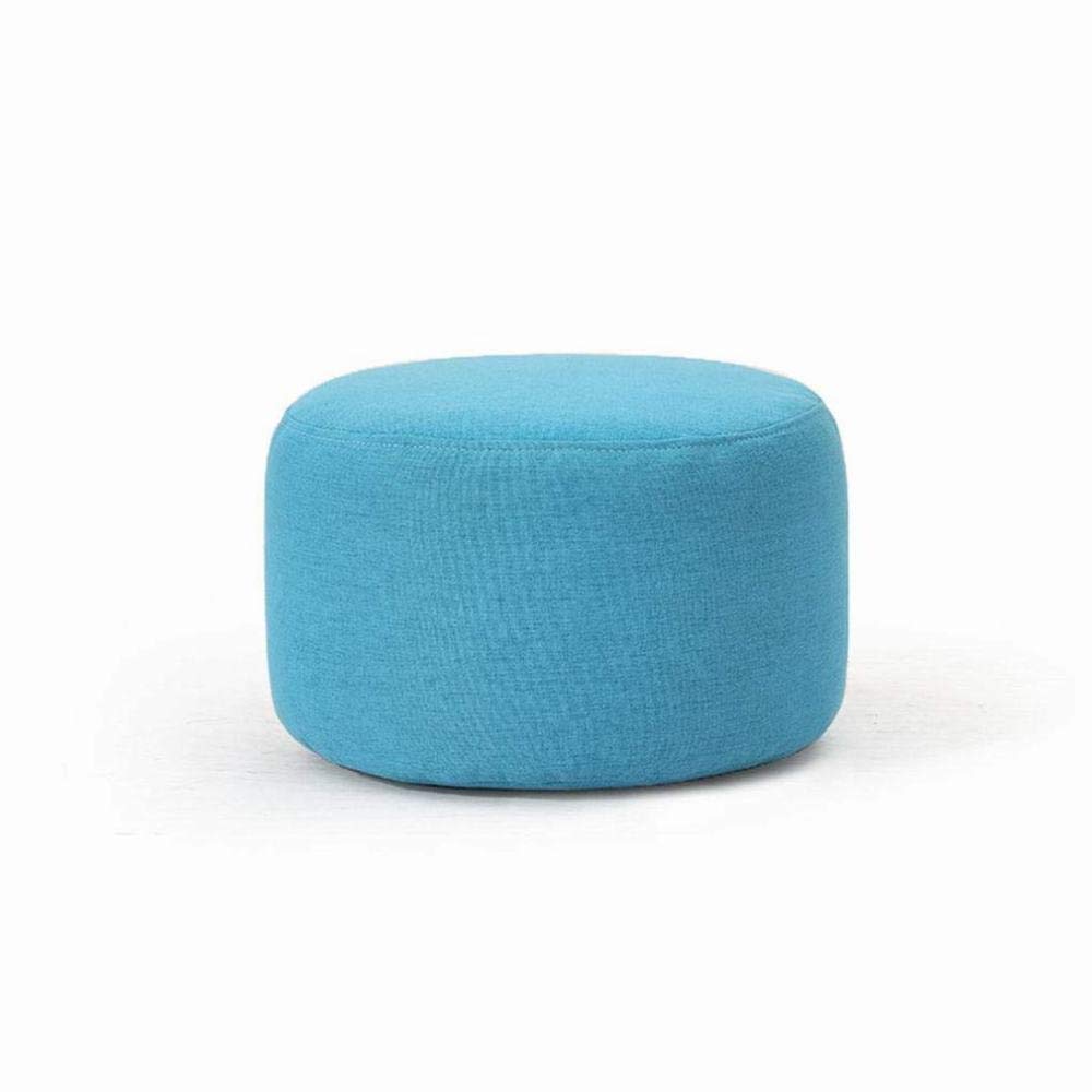 Taburete reposapiés de tela redonda ZZ silla pequeña para hogar sala