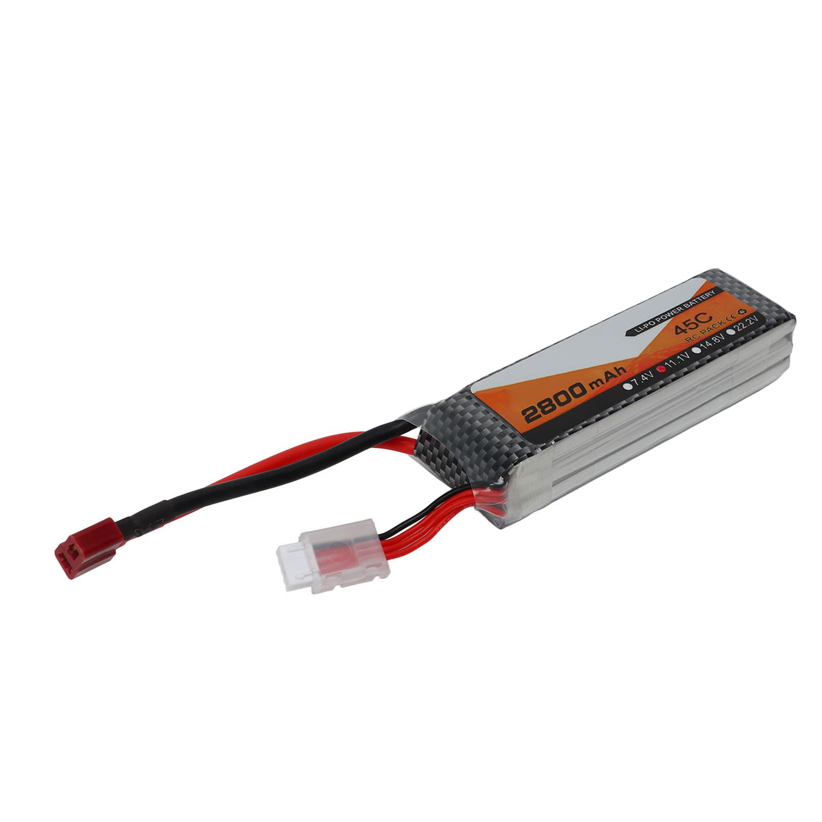 Batteria Lipo, 3S 11.1V 2800mAh 45C Batteria RC T Plug Custodia Rigida Batteria per RC Auto Aereo Drone Elicottero Barca
