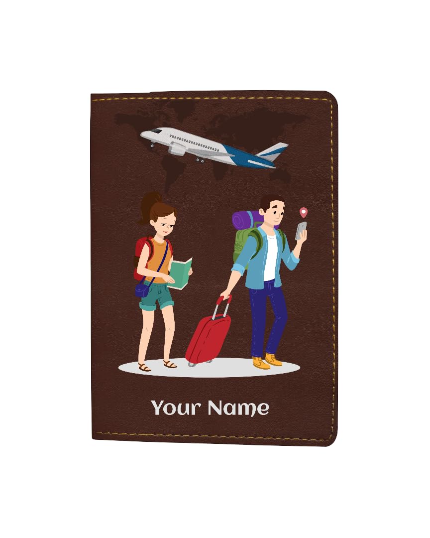 in voguish Customized Men's Passport Cover | Personalized Leather Travel Wallet with Name Print | Stylish Passport Holder for Men, Women & Gift Option-picture-52