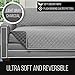 Sofa Shield Couch Slip Cover with Patented Strap, Cushion Protector, US Designed Reversible Stain and Dog Tear Resistant Slipcover, 78 inch Seat, Washable Covers for Dogs Pets Light Gray Charcoal