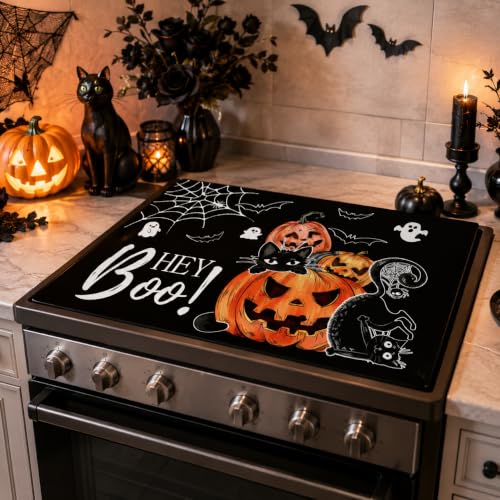Image of Pumpkin Stove Top Cover for Electric Stove, 28x20 inch