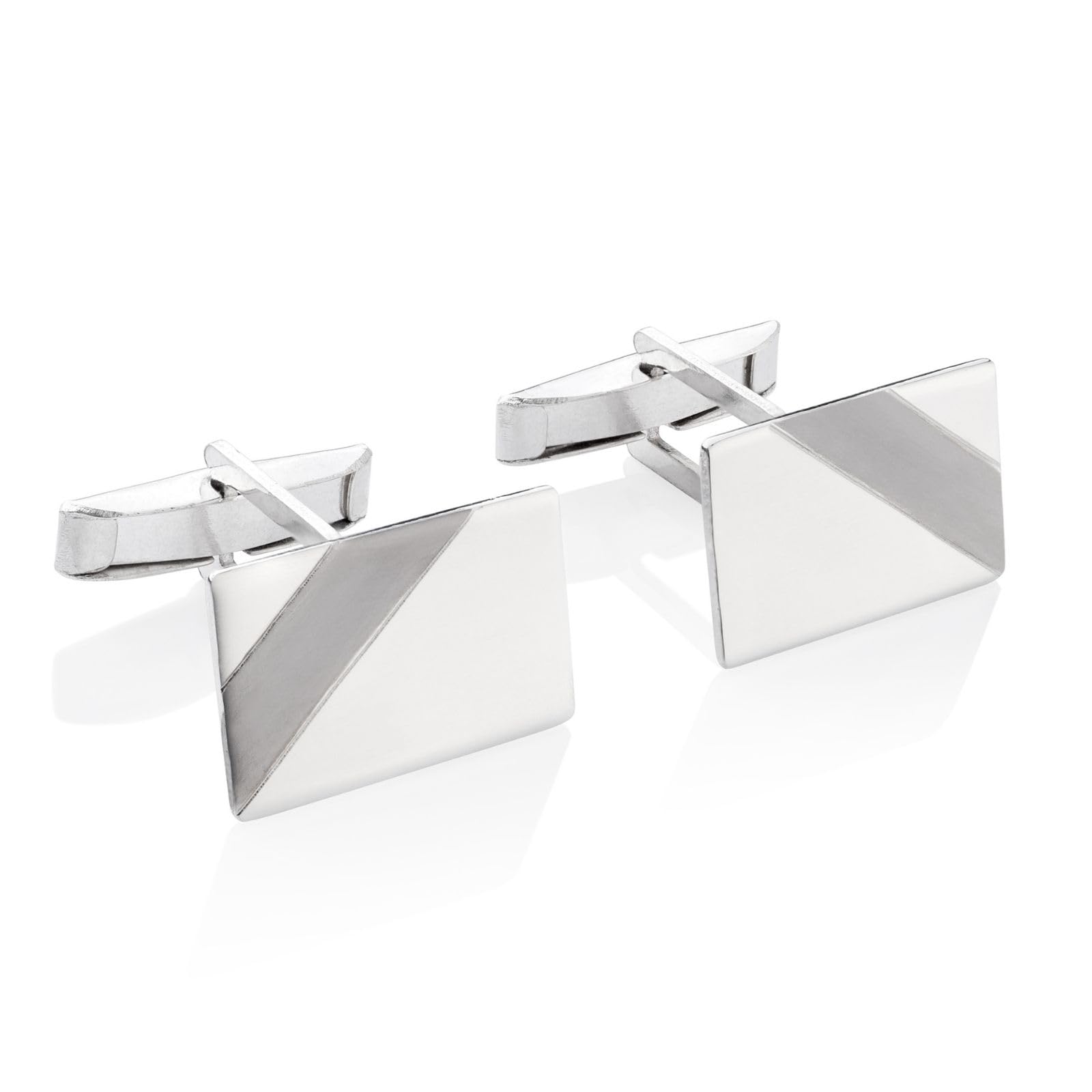 Gemelli Uomo In Argento 925 Con Design Moderno E Ossidato