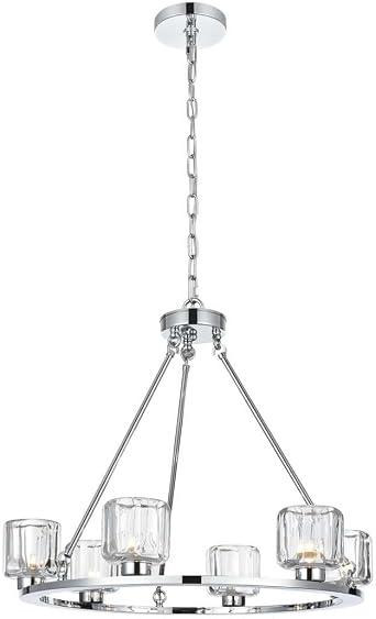 ELEGANT Lighting Cadence 26 inch Chandelier in Chrome