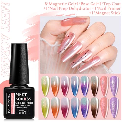 Esmalte Gel para Uñas Cambio de Color Cat Eye 12 Piezas miniatura 5
