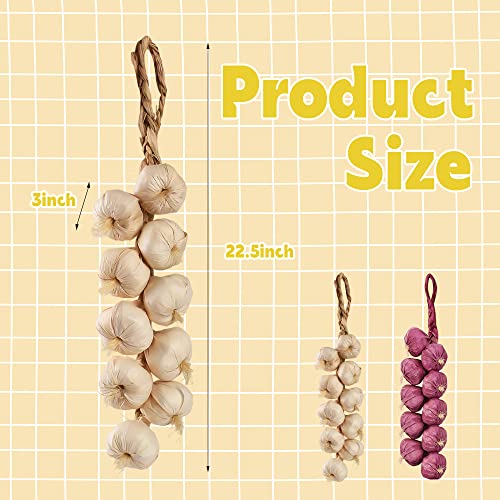Lueyao Fake Garlic, Artificial Vegetables Foam Garlics Highly Simulation Lifelike For House Kitchen Party Pub Decoration Cabinet Ornament 20 Pcs (Garlic) #TOP5