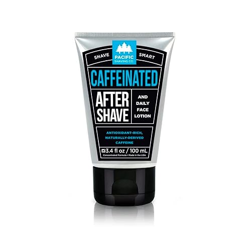 Loción con cafeína para después de afeitarse marca Pacific Shaving Company, 3 oz, paquete de de 1