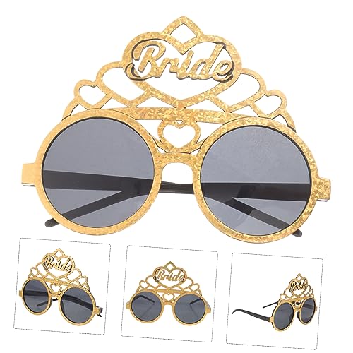 WOFASHPURET 1 Pair bridegroom bridal party eyewear bridal party decoration party supplies bride eyeglasses for party decorations decorate plastic full frame Fashion sunglasses