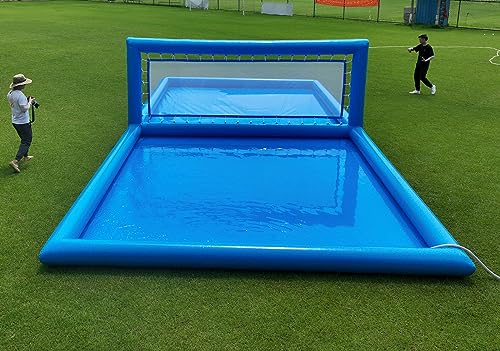 Campo da pallavolo gonfiabile per esterni con rete da spiaggia – PVC di qualità commerciale per giochi acquatici e sport nautici, pompa ad aria inclusa