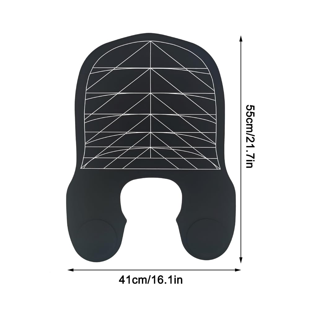 Capa de silicona para cortar el cabello impermeable profesional protector de cuello gris
