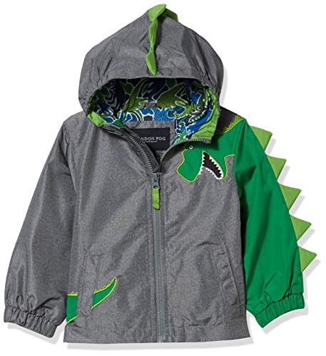 LONDON FOG Baby Boys' RAINSLICKERS Rain Jacket, Grey, 12MO