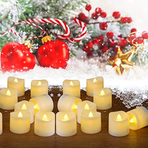 PChero Candele a LED Tremolante con Timer, Set di