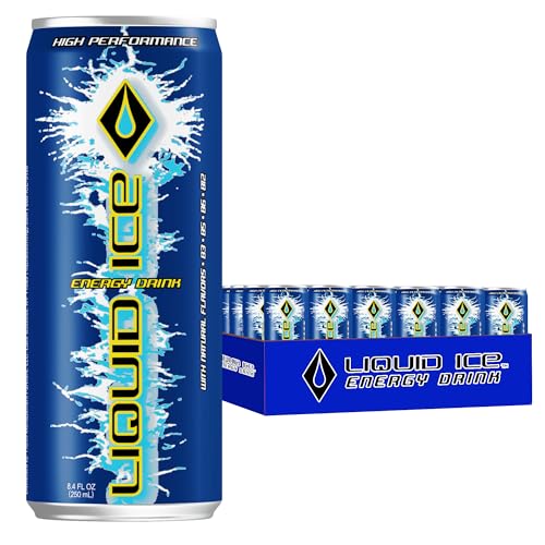 Liquid Ice Energy Drink - Arctic Berry (8.3 Fl Oz, 24 Count)