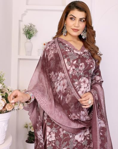 Image of Yashika Women'S Unstitched Crepe Dress Materials | Crepe Salwar Suit For Women | Suit Material For Women Unstitched